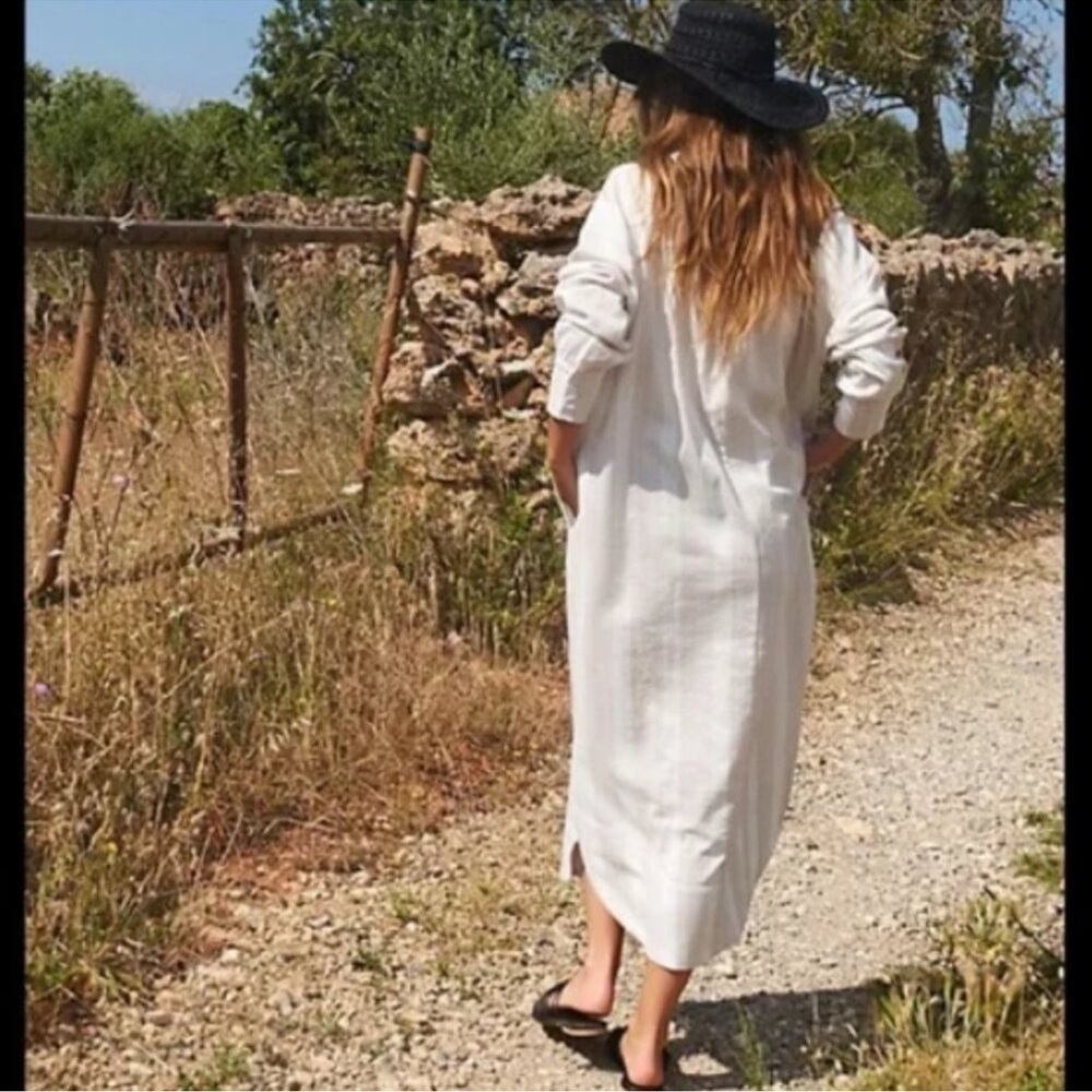 Free People Yumi Long Sleeve V-Neck Dress Midi Dress Size Small - Picture 2 of 11